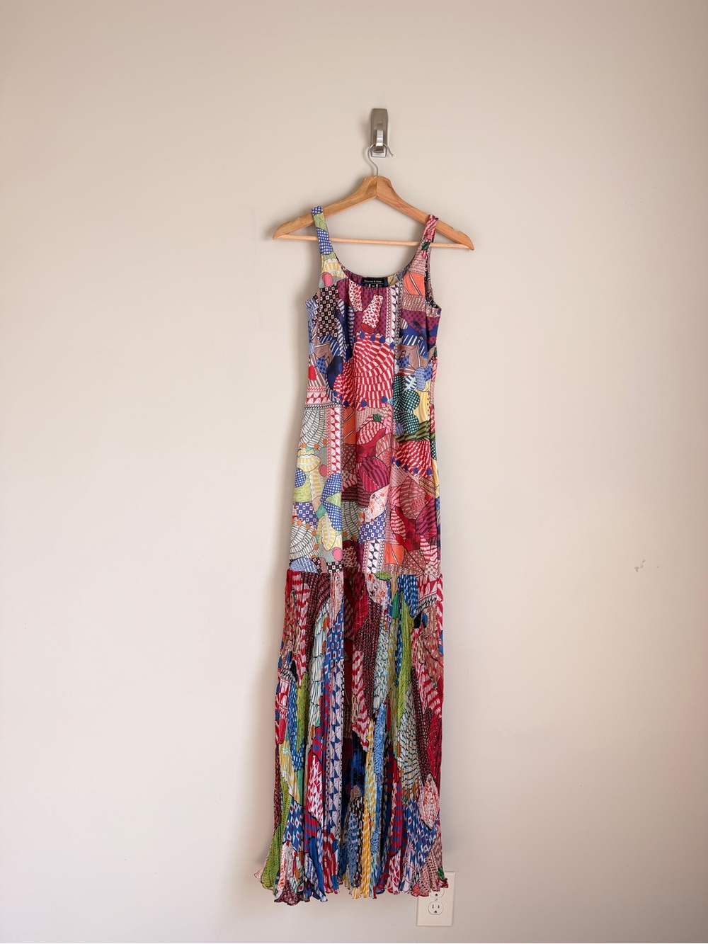Saaksha & Kinni Gabby Multicolor Pleated Maxi Dress Size M